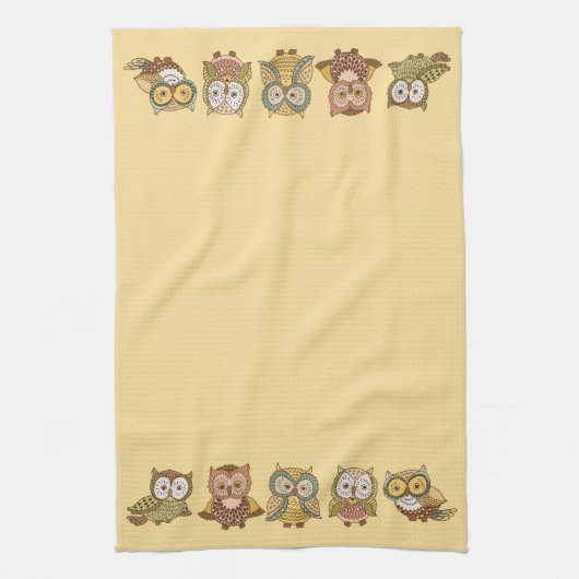 Sketchy Owls Theedoek (Verticaal)