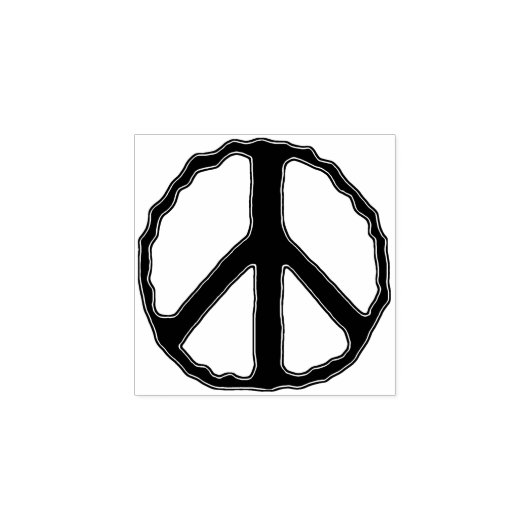 Sketchy Peace Sign Rubberstempel (Afrduk)