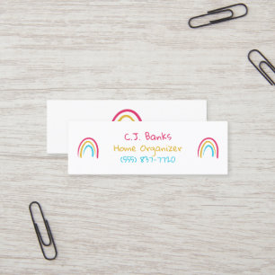 Sketchy Rainbows Mini Visitekaartjes