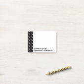 Sketchy Sailboat Pattern | Jouw namen toevoegen Post-it® Notes (Op bureau)