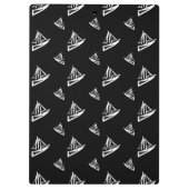 Sketchy Sailboat Pattern Klembord (Achterkant)