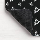 Sketchy Sailboat Pattern Muismat (Hoek)