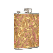 Sketchy Seahorse and Anchor Pattern Heupfles (Rechts)