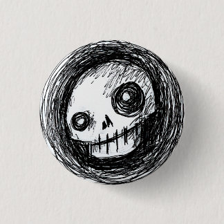 Sketchy Skull Ronde Button 3,2 Cm