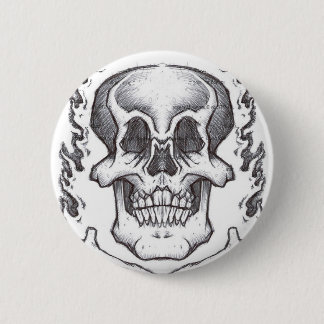 Sketchy Skull Ronde Button 5,7 Cm
