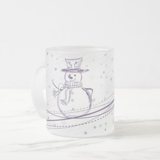 Sketchy Snowman Winter Mok (Voorkant links)
