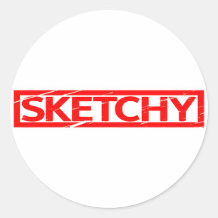Sketchy Stamp Ronde Sticker
