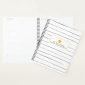 Sketchy Stripes Gold Apple Teacher Planner (Display)