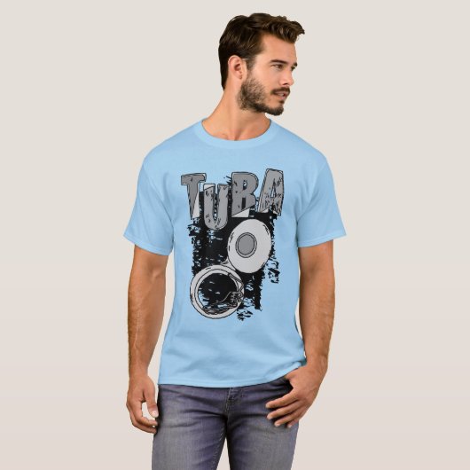 Sketchy Tuba en tekst T-shirt (Voorkant volledig)