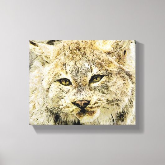 Sketchy Wildcat Canvas Afdruk (Voorkant)