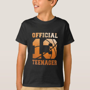 Sketll 13e verjaardag Officiële tienerjongen 13 ja T-shirt