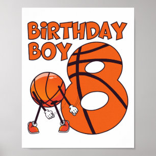 Sketll 8e Verjaardag Jongen Sketll Speler 8 Jaar O Poster
