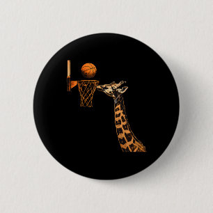 Sketll Giraffe Slam Dunk Sketll liefhebber Dierlij Ronde Button 5,7 Cm