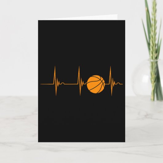 Sketll Heartbeat Ekg Pulse Sports Playing Sketll Kaart (Voorkant)