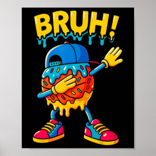 Sketll IJscrème Drip Jongens Meisjes Schattig Dabb Poster