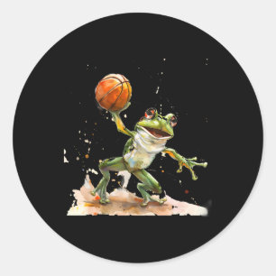 Sketll Kikker Waterverf Pad Kunstwerk Sketll Liefh Ronde Sticker