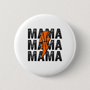 Sketll Mama Distressed Lightning Bolt Mom Ronde Button 5,7 Cm