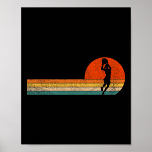Sketll Meisje Vrouwen Sketll Speler Sketel Retro Poster
