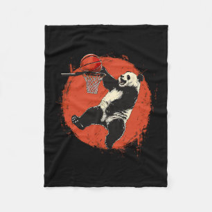 Sketll Panda Beer Slam Dunk Kunstwerk Sketll Spele Fleece Deken