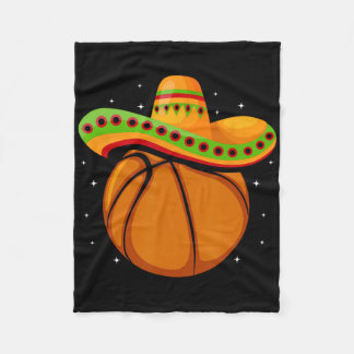 Sketll Sombrero Cinco De Mayo Fiesta Sport Mexican Fleece Deken