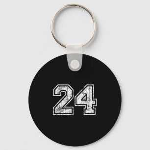 Sketll Speler Jersey Nummer 24 Vintage Vervuild  Sleutelhanger
