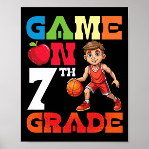 Sketll-speler student speelt schoolspeletje in de poster