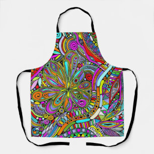 Sketting Fantasy Art - Abstracte bloemen 1 Schort