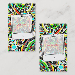 Sketting Fantasy Art - Abstracte bloemen 3 Visitekaartje