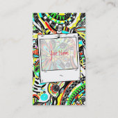 Sketting Fantasy Art - Abstracte bloemen 3 Visitekaartje (Voorkant)