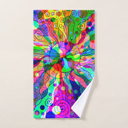 Sketting Fantasy Art - Abstracte Neon Shift 1 Bad Handdoek (Handdoek)