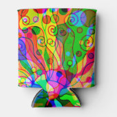 Sketting Fantasy Art - Abstracte Neon Shift 1 Blikjeskoeler (Voorkant)