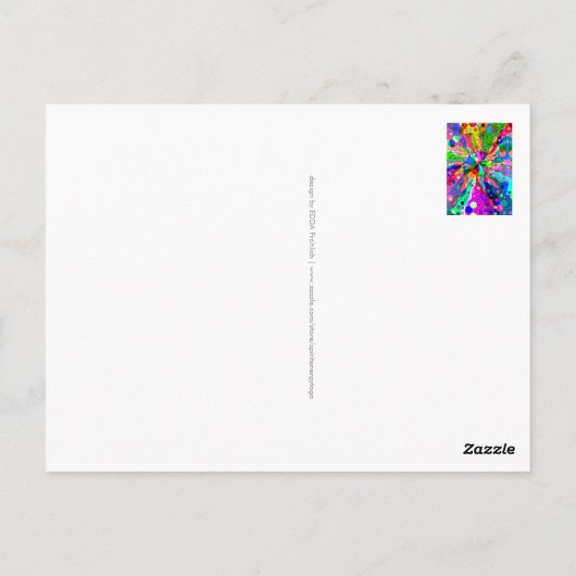 Sketting Fantasy Art - Abstracte Neon Shift 1 Briefkaart (Achterkant)