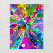 Sketting Fantasy Art - Abstracte Neon Shift 1 Briefkaart (Voorkant)