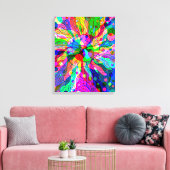 Sketting Fantasy Art - Abstracte Neon Shift 1 Canvas Afdruk (Insitu (Woonkamer))