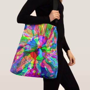 Sketting Fantasy Art - Abstracte Neon Shift 1 Crossbody Tas