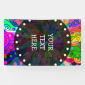 Sketting Fantasy Art - Abstracte Neon Shift 1 Spandoek (Horizontaal)