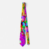 Sketting Fantasy Art - Abstracte Neon Shift 1 Stropdas (Voorkant)