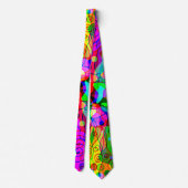 Sketting Fantasy Art - Abstracte Neon Shift 1 Stropdas (Achterkant)