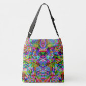 Sketting Fantasy Art - Abstracte Neon Shift 3 Crossbody Tas (Achterkant)
