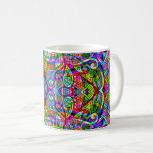 Sketting Fantasy Art - Abstracte Neon Shift 3 Koffiemok