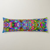 Sketting Fantasy Art - Abstracte Neon Shift 3 Lichaamskussen (Voorkant)