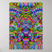 Sketting Fantasy Art - Abstracte Neon Shift 3 Poster (Voorkant)