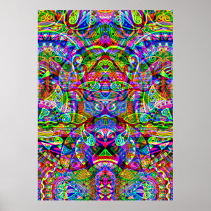 Sketting Fantasy Art - Abstracte Neon Shift 3 Poster