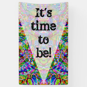 Sketting Fantasy Art - Abstracte Neon Shift 3 Spandoek