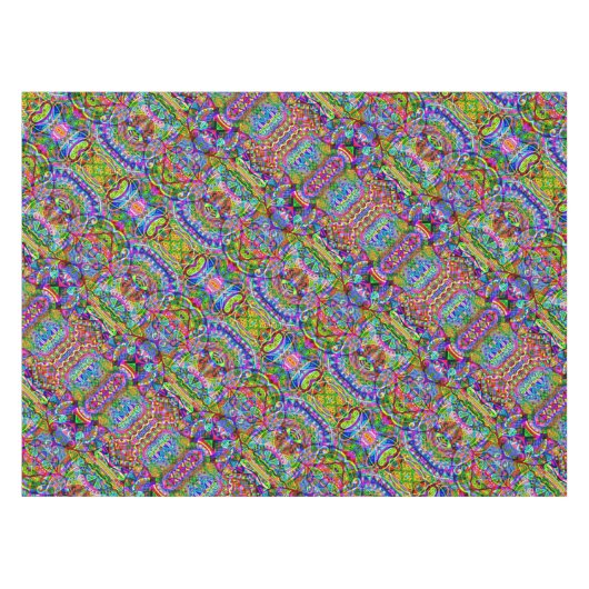 Sketting Fantasy Art - Abstracte Neon Shift 3 Tafelkleed (Voorkant (Horizontaal))