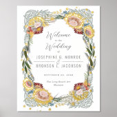 Sketting Florals Unieke bruiloft Welkomstgoud Folie Afdrukken (Voorkant)