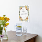 Sketting Florals Unieke bruiloft Welkomstgoud Folie Afdrukken (Laag (Keuken))