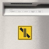 Skewed Rail Crossing Highway Sign Magneet (Insitu (Vaatwasser))