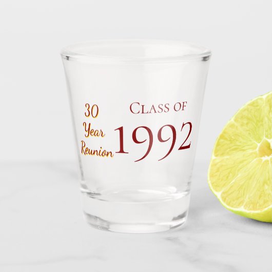 SKHS 30 jaar reünie Shot Glas (Voorkant)