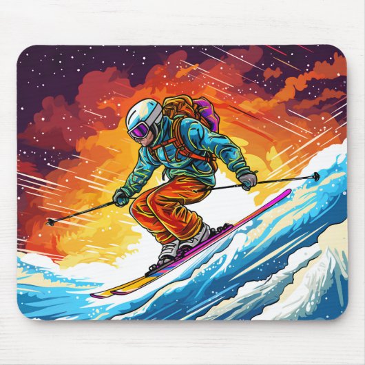 Ski Actie Muismat (Voorkant)